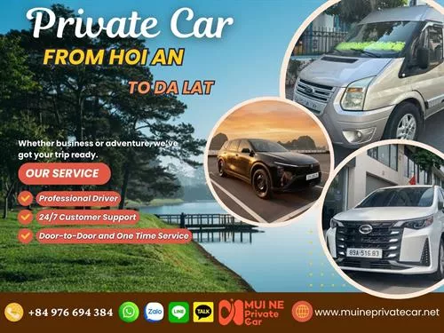 Hoi An To Da Lat Private Car